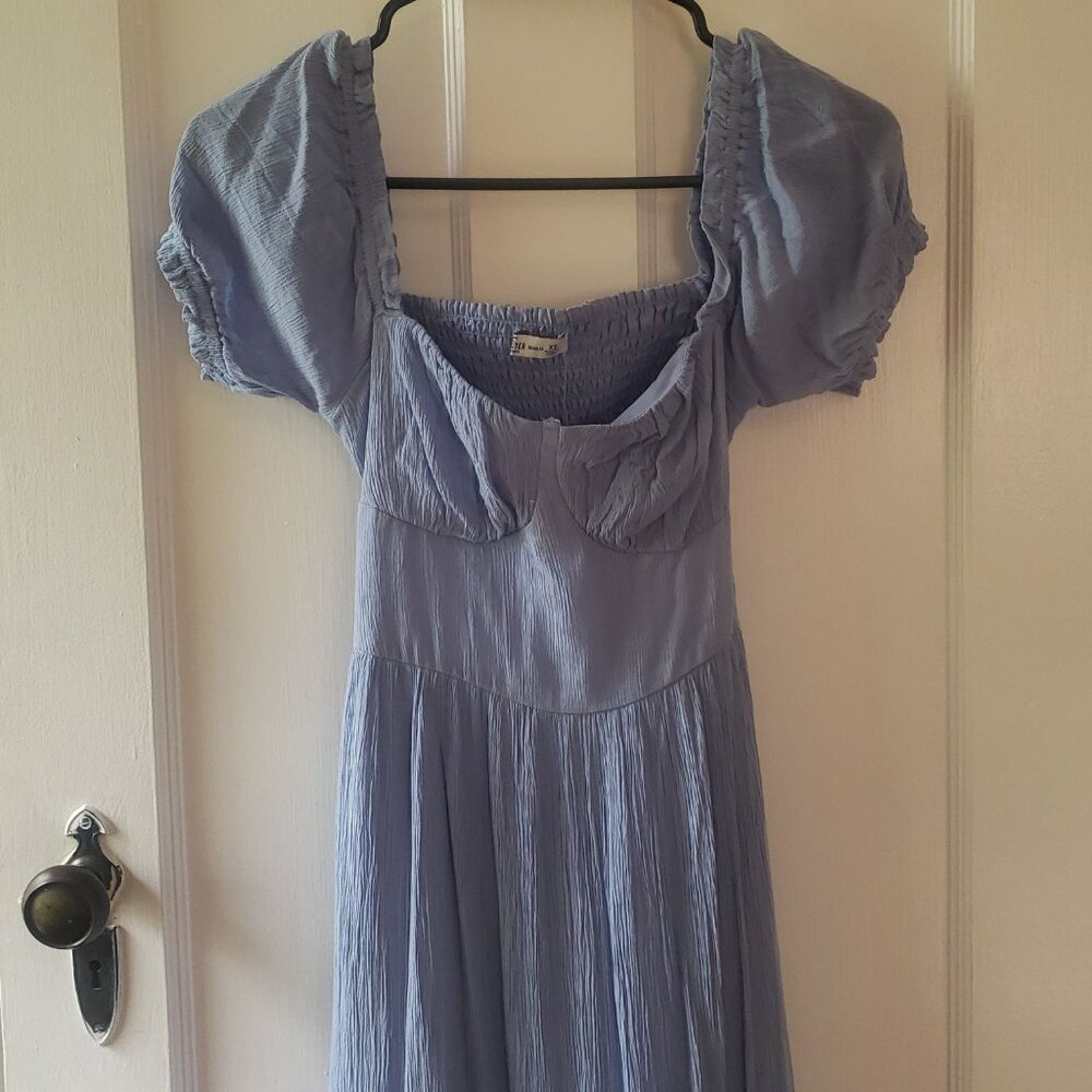 Light blue open back maxi dress NEW